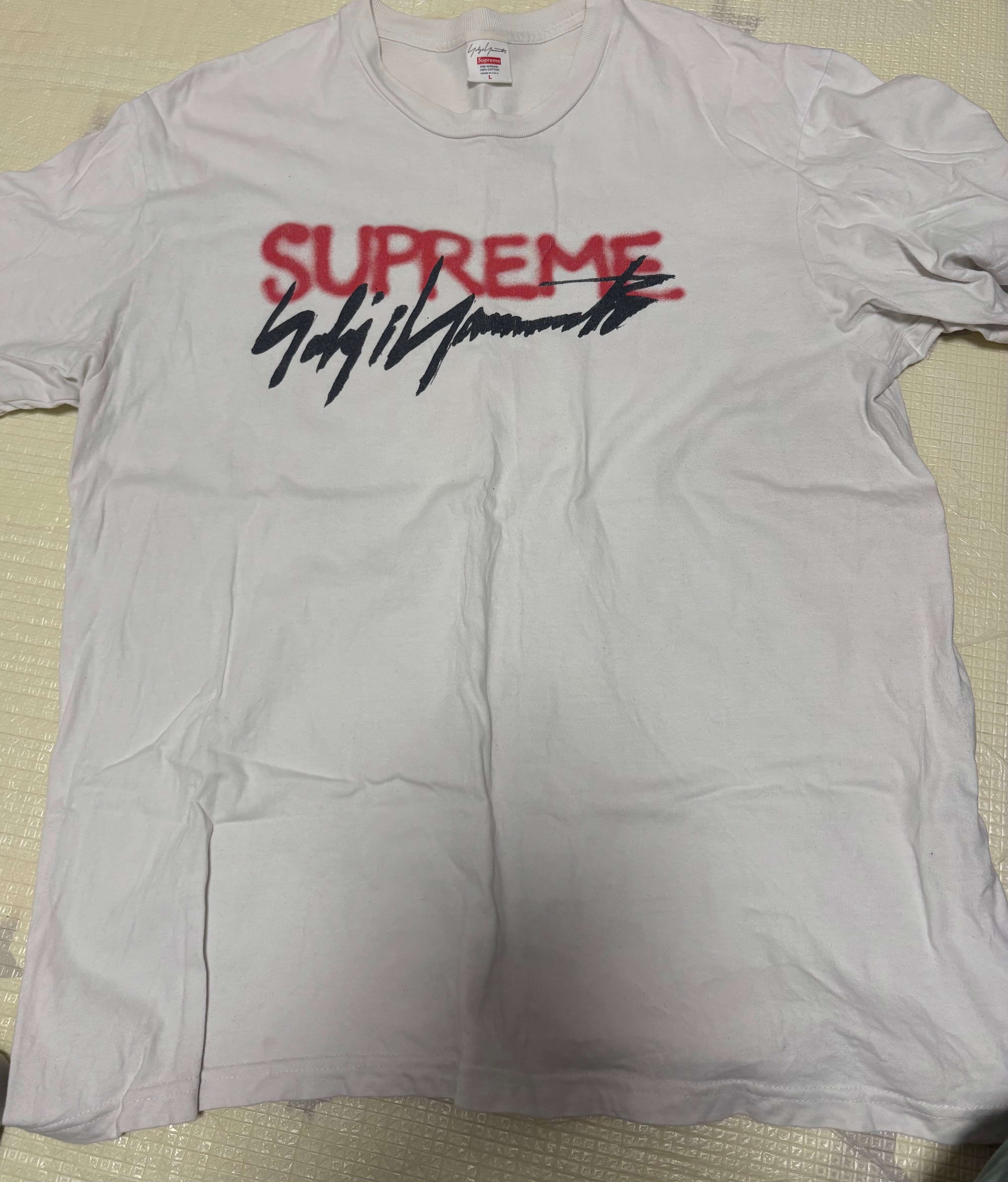 シュプリーム ヨウジヤマモト ロゴ Tシャツ "ホワイト"