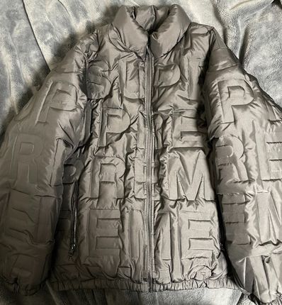 Supreme bonded logo shop puffy jacket