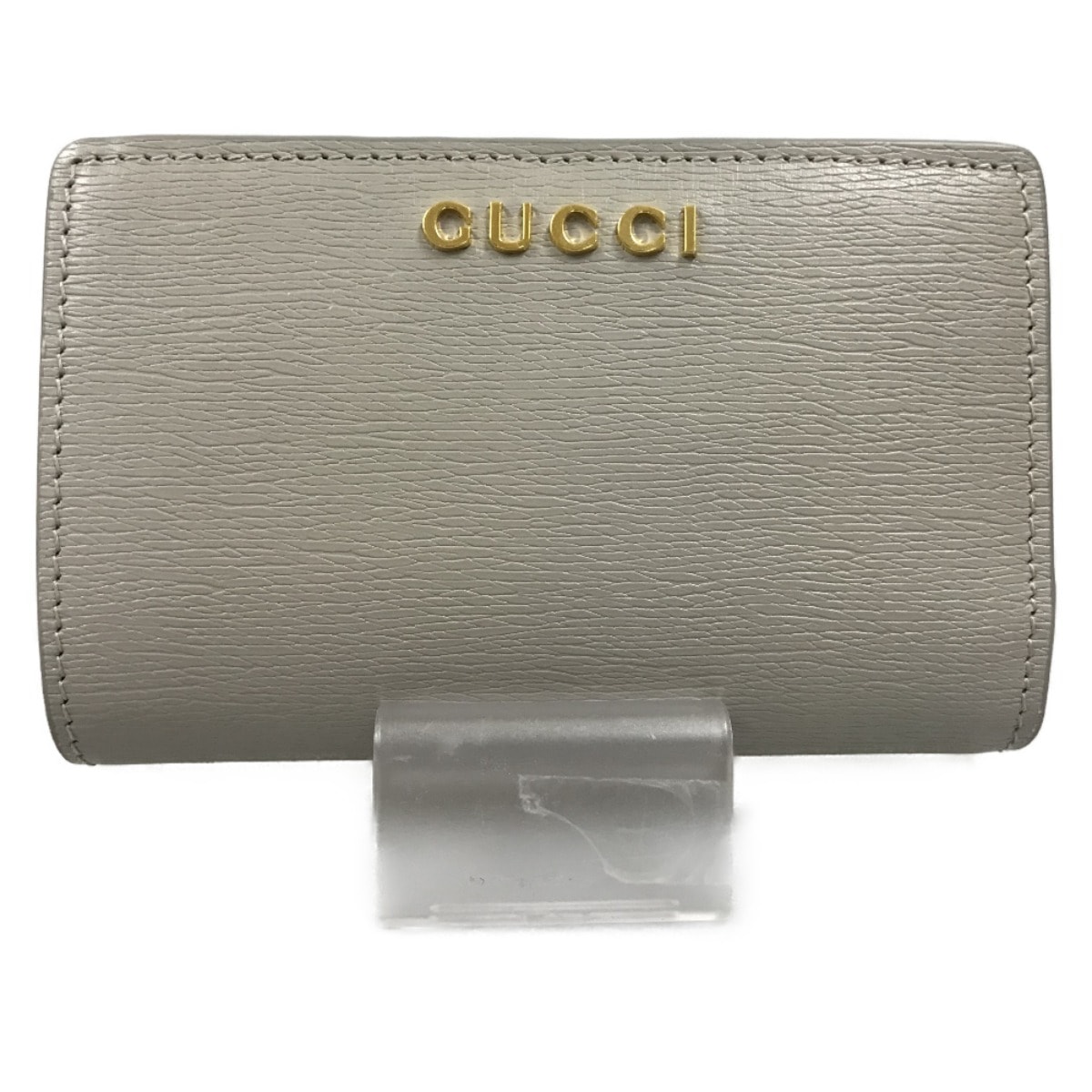 ##GUCCI グッチ 2つ折り財布 スクリプト ジップアラウンドウォレット 772640 ライトグレー