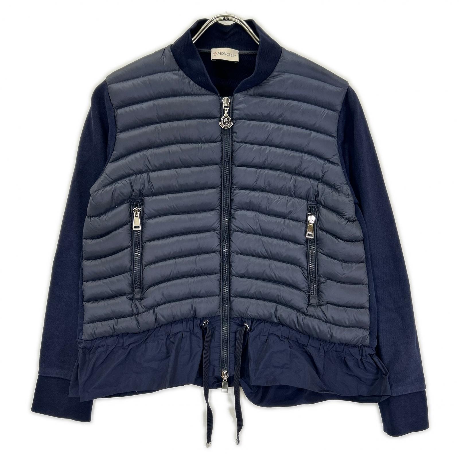 モンクレール MAGLIA CARDIGAN ネイビー 切替ジャケット XS