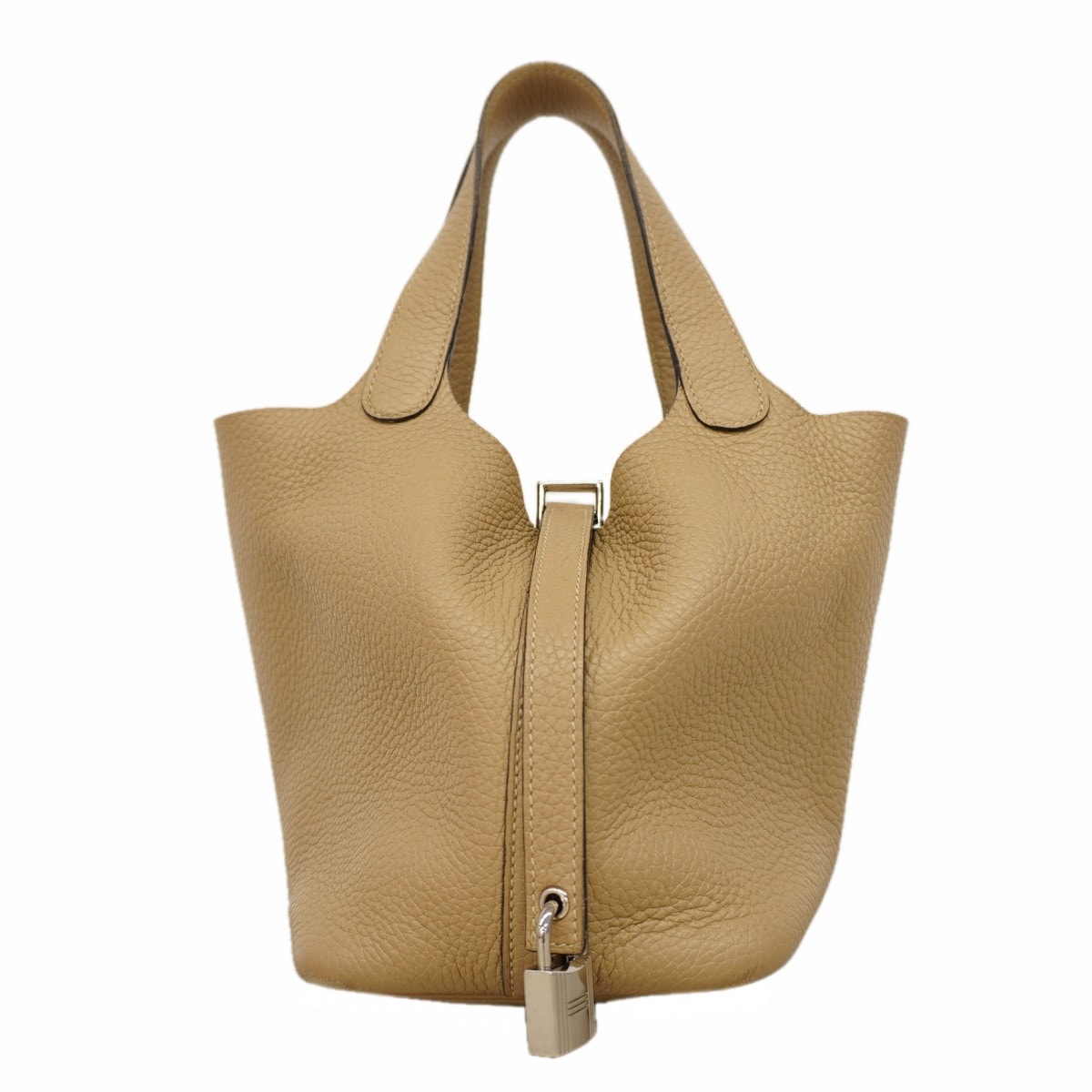 【6fa0894-h】エルメス ハンドバッグ ピコタンロックPM トリヨンクレマンス トレンチ シルバー金具 U刻印【中古】レディース