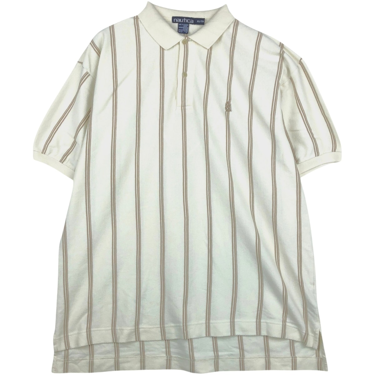 古着 90年代 ノーティカ NAUTICA 半袖 ストライプ ポロシャツ メンズXL相当 ヴィンテージ/eaa643532