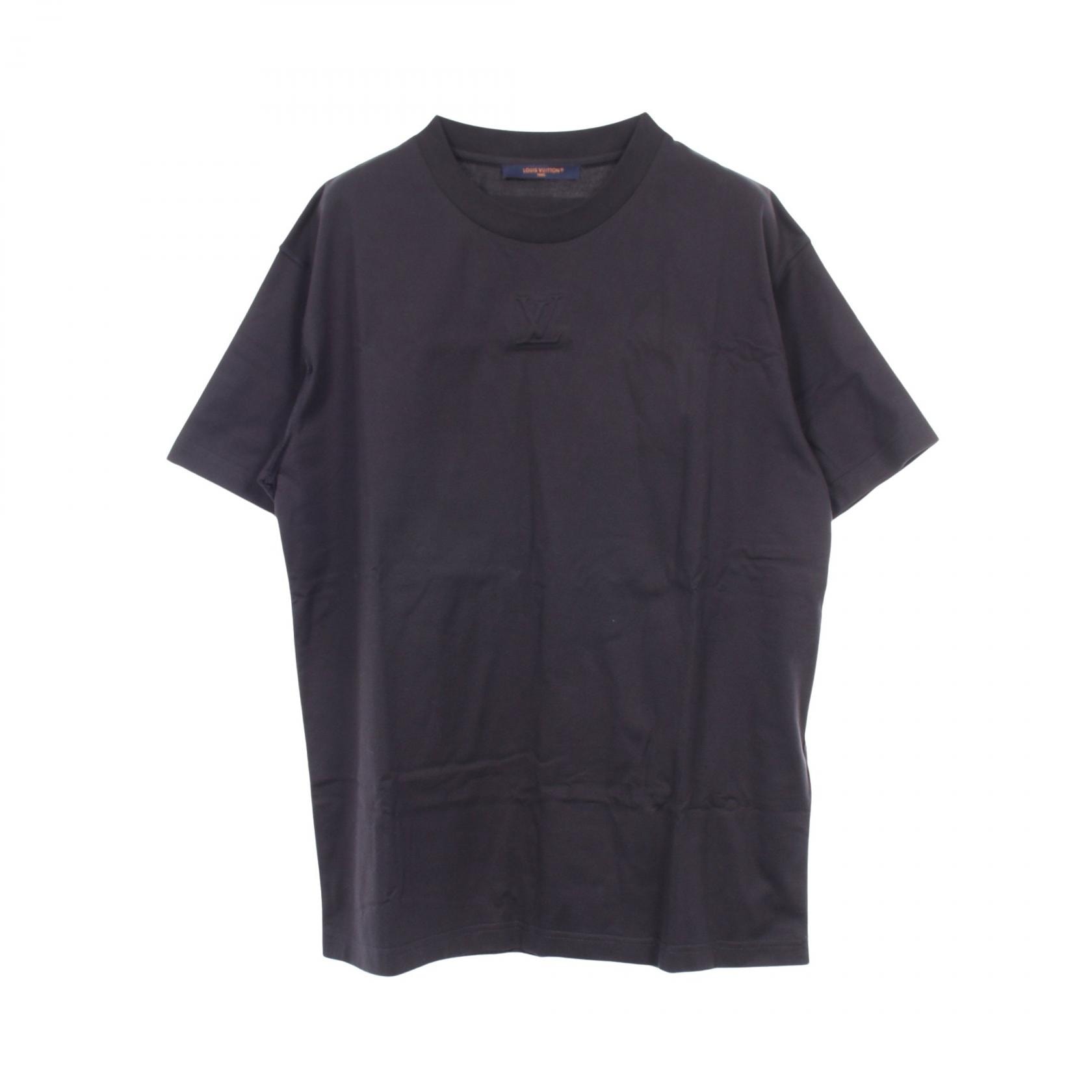 ルイ・ヴィトン LOUIS VUITTON エンボスLV インサイドアウト 半袖Tシャツ 衣料品 トップス コットン メンズ ネイビー系 RM251Q DT3 HNY55W 【中古】