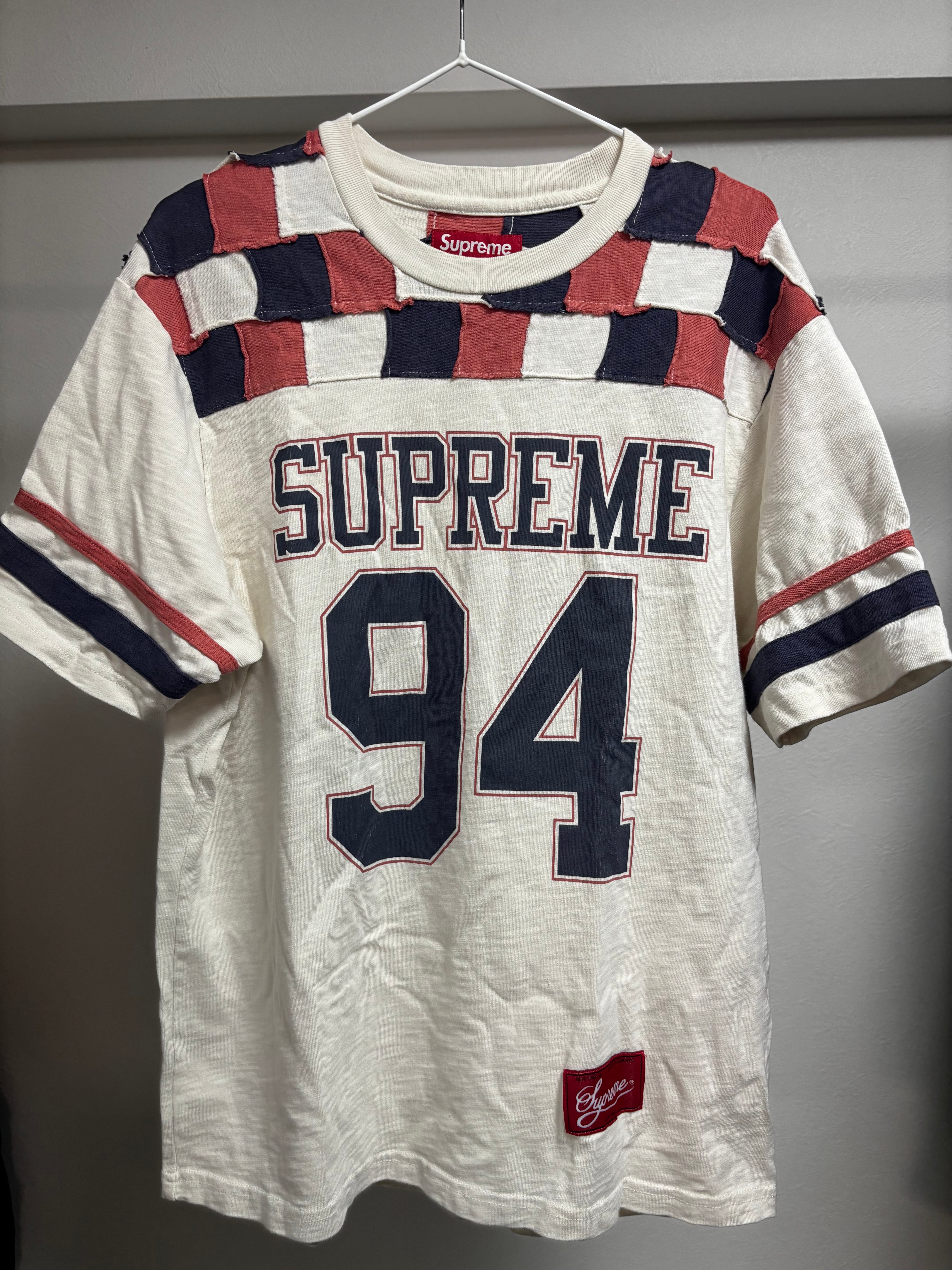 Supreme Patchwork Yoke Football Top "Stone"