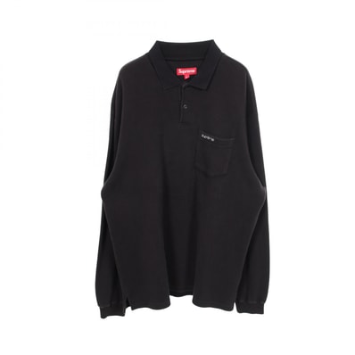 シュプリーム Supreme Small Box ニット ポロシャツ 衣料品 トップス コットン メンズ ブラック系 【中古】