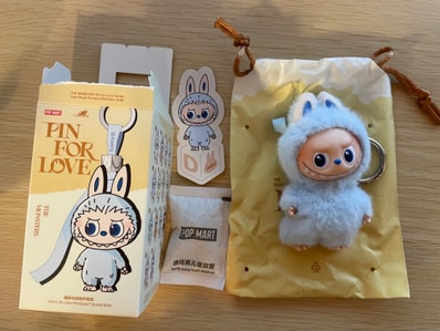 POP MART THE MONSTERS (LABUBU) Pin for Love Series-Vinyl Plush Pendant (A-M) D