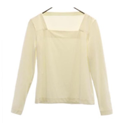 LANVIN ランバン 長袖 ベロア カットソー 38 白 ロンT