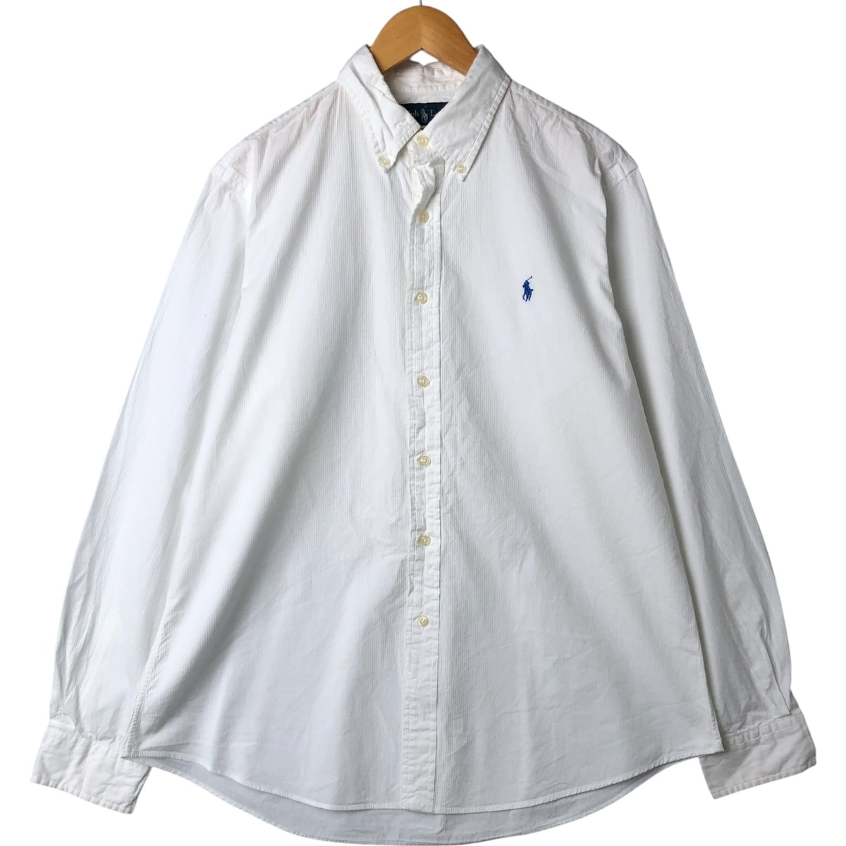 古着 ラルフローレン Ralph Lauren CUSTOM FIT 長袖 ボタンダウンシャツ メンズL相当/eaa549350