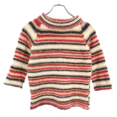 BURBERRY BLUE LABEL バーバリーブルーレーベル 三陽商会 ボーダー 5分袖 ハイネック ニット 38 セーター