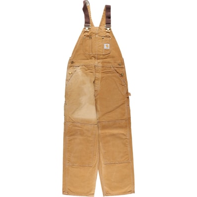 古着 90年代 カーハート Carhartt ダブルニー ダック オーバーオール USA製 メンズw34相当 ヴィンテージ/eaa594623