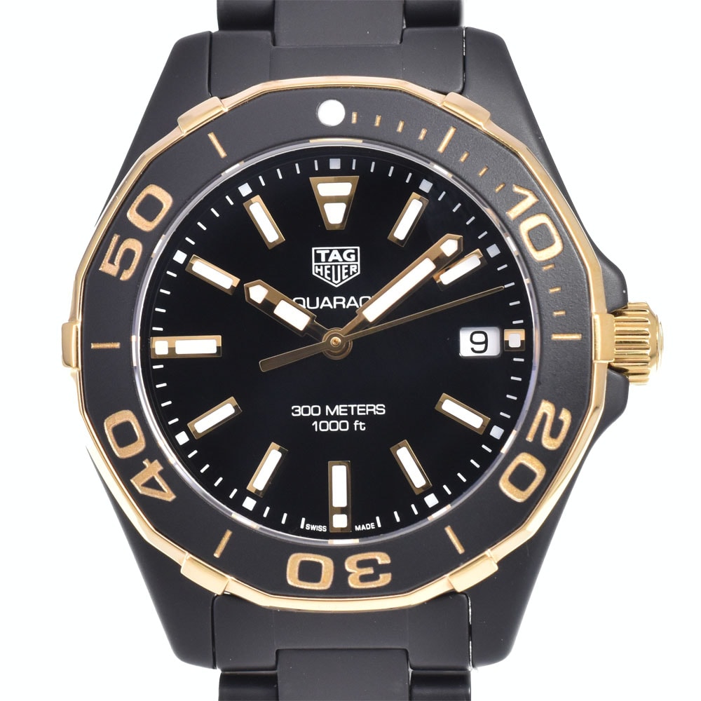 値下 タグホイヤー TAG HEUER WAY1321 アクアレーサー 300m デイト クォーツ レディース 美品 箱・保証書付き C#147089