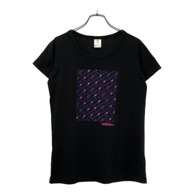 adidas NEO アディダスネオ ハート プリント 半袖 Tシャツ L ブラック