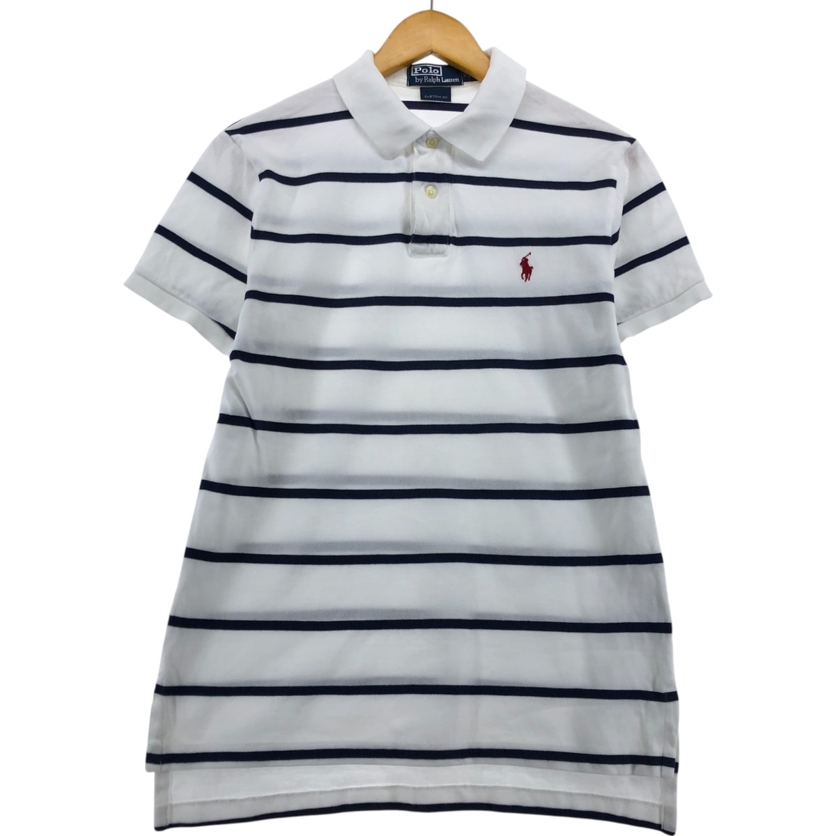 古着 ラルフローレン Ralph Lauren Polo by Ralph Lauren CUSTOM FIT 半袖 ボーダー ポロシャツ メンズM相当/eaa563839