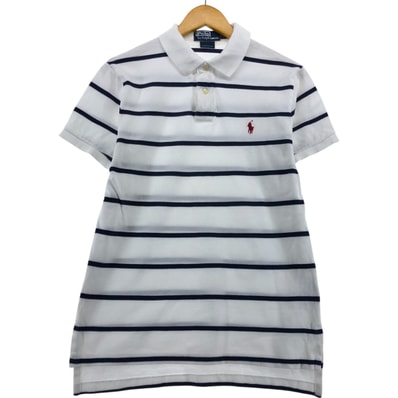 古着 ラルフローレン Ralph Lauren Polo by Ralph Lauren CUSTOM FIT 半袖 ボーダー ポロシャツ メンズM相当/eaa563839