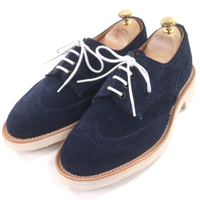 美品 トリッカーズ レザーシューズ Bourton バートン ネイビー メンズ 6.5 M5633