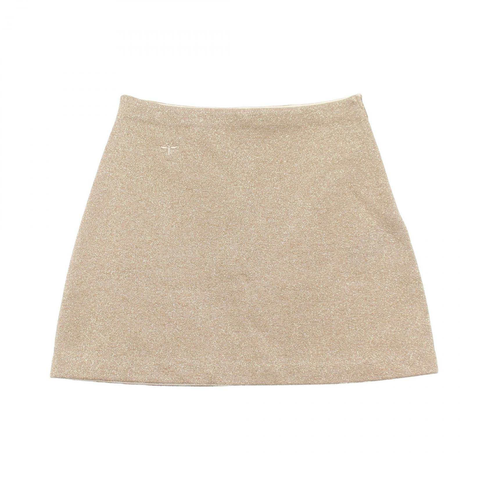ディオール Dior BEE刺繍 スカート スカート 衣料品 ボトムス レーヨン レディース ゴールド系 【中古】