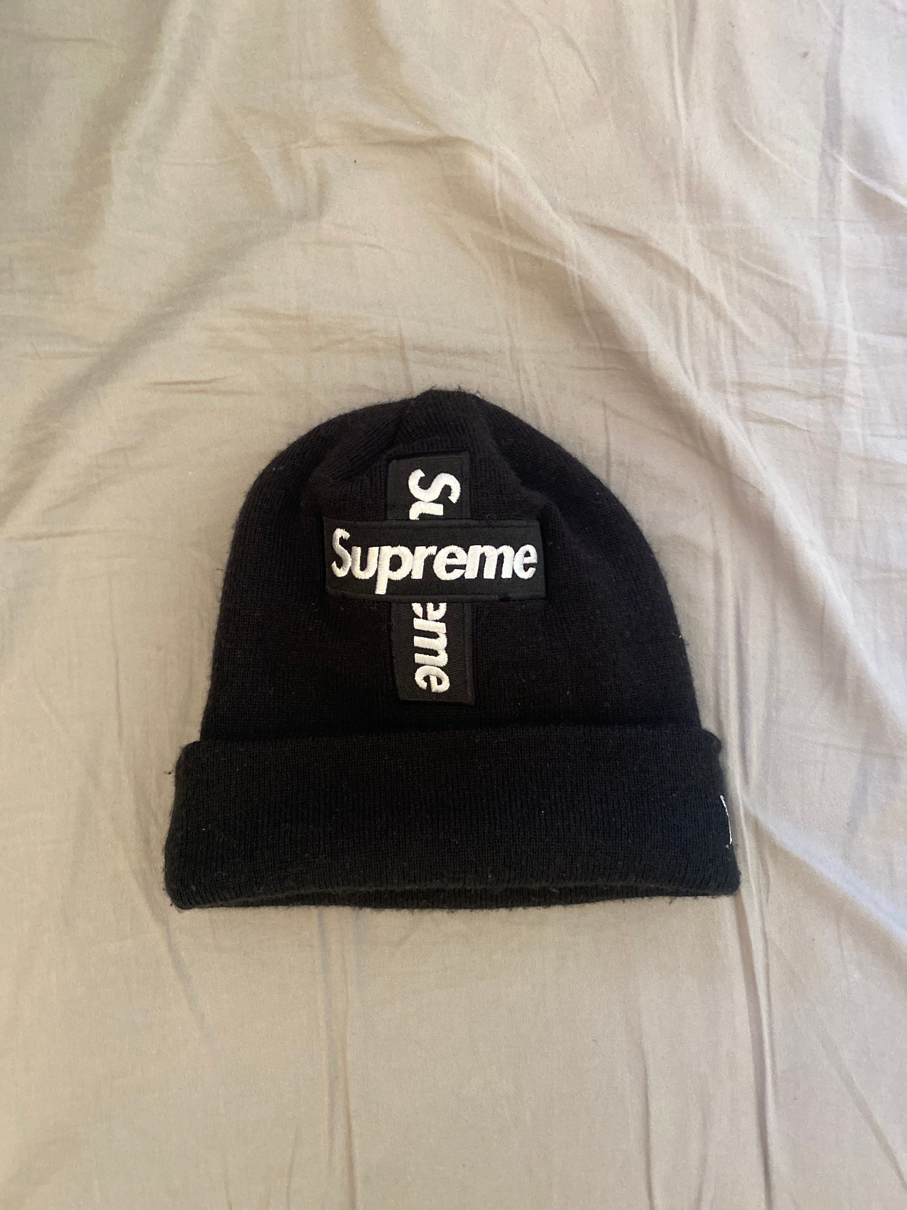 Supreme New Era® Cross Box Logo Beanie "Black"