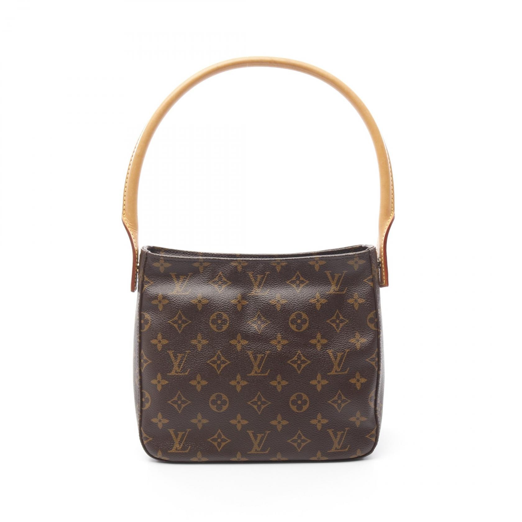 ルイ・ヴィトン LOUIS VUITTON ルーピングMM ショルダーバッグ バッグ PVCコーティングキャンバス レザー モノグラム レディース ブラウン系 M51146 【中古】