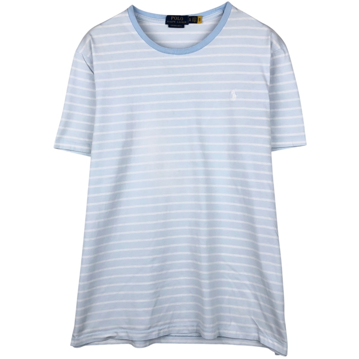 古着 ラルフローレン Ralph Lauren POLO RALPH LAUREN CUSTOM SLIM FIT 半袖 ボーダーTシャツ メンズXL相当/eaa648275