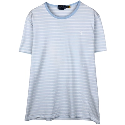 古着 ラルフローレン Ralph Lauren POLO RALPH LAUREN CUSTOM SLIM FIT 半袖 ボーダーTシャツ メンズXL相当/eaa648275
