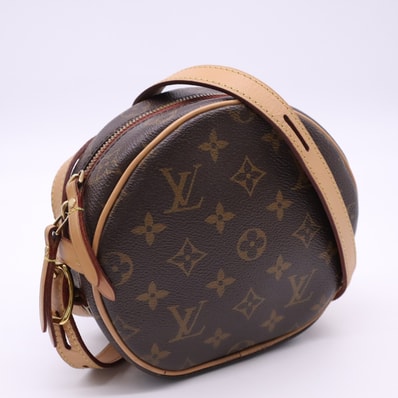 LOUIS VUITTON ルイ・ヴィトン モノグラム ボワットシャポースープルPM M45578 ショルダーバッグ ブラウン ベージュ コーティングキャンバス レザー レディース