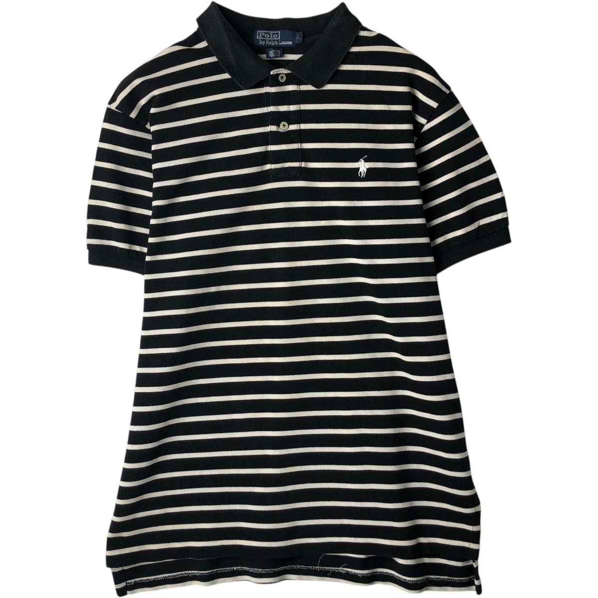 古着 ラルフローレン Ralph Lauren POLO by Ralph Lauren ボーダー柄 半袖 ポロシャツ メンズL相当/eaa637480