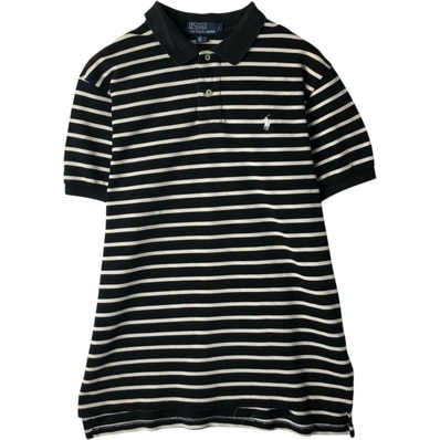 古着 ラルフローレン Ralph Lauren POLO by Ralph Lauren ボーダー柄 半袖 ポロシャツ メンズL相当/eaa637480