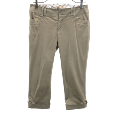 BURBERRY BLUE LABEL バーバリーブルーレーベル 三陽商会 クロップドパンツ 38 ブラウン系