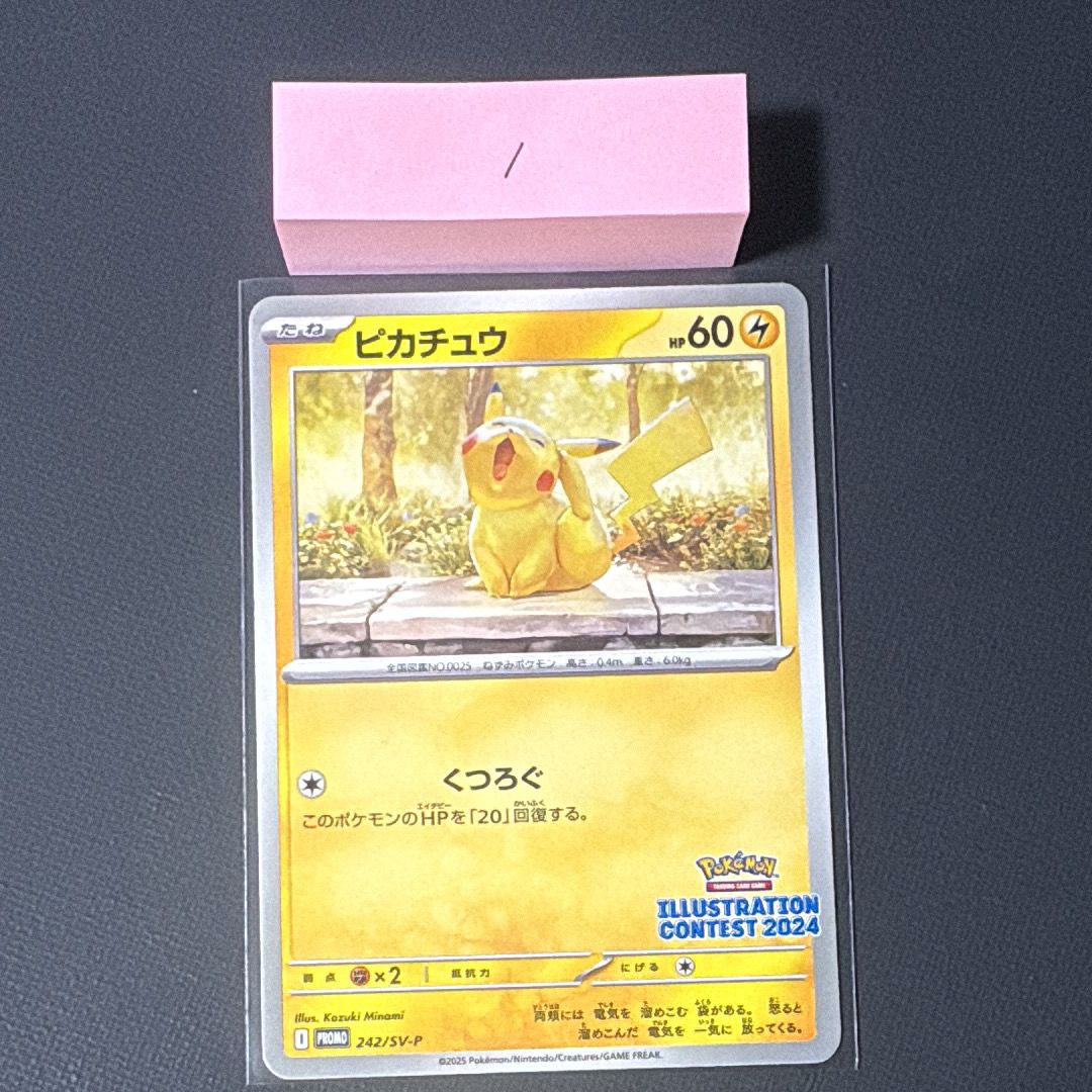 ピカチュウ [SV-P 242](プロモカードパック「イラストレーションコンテスト 2024 受賞作品プロモカード化記念キャンペーン」)