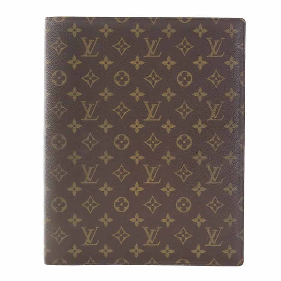 ルイ ヴィトン LOUIS VUITTON 手帳カバー ファイル モノグラム モノグラムキャンバス ブラウン ゴールド ユニセックス【中古】 e61922i