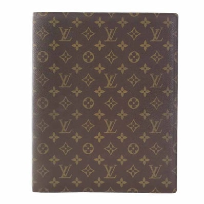 ルイ ヴィトン LOUIS VUITTON 手帳カバー ファイル モノグラム モノグラムキャンバス ブラウン ゴールド ユニセックス【中古】 e61922i