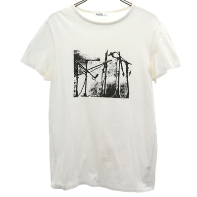 A.P.C. アーペーセー 日本製 SECTION MUSICALE プリント 半袖 Tシャツ XS オフホワイト