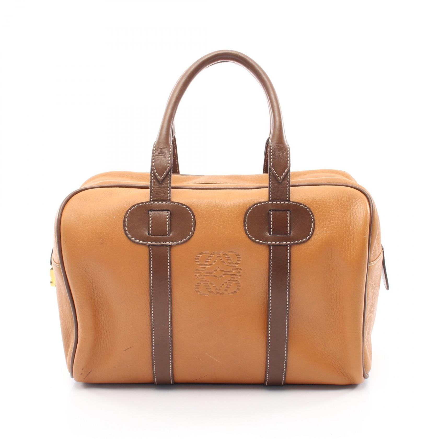 ロエベ LOEWE アナグラム トートバッグ バッグ レザー レディース ブラウン系 【中古】