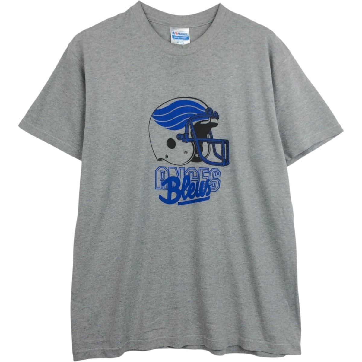 古着 80年代 ヘインズ Hanes POLY-COTTON 青タグ カレッジTシャツ USA製 メンズXL相当 ヴィンテージ/eaa658217