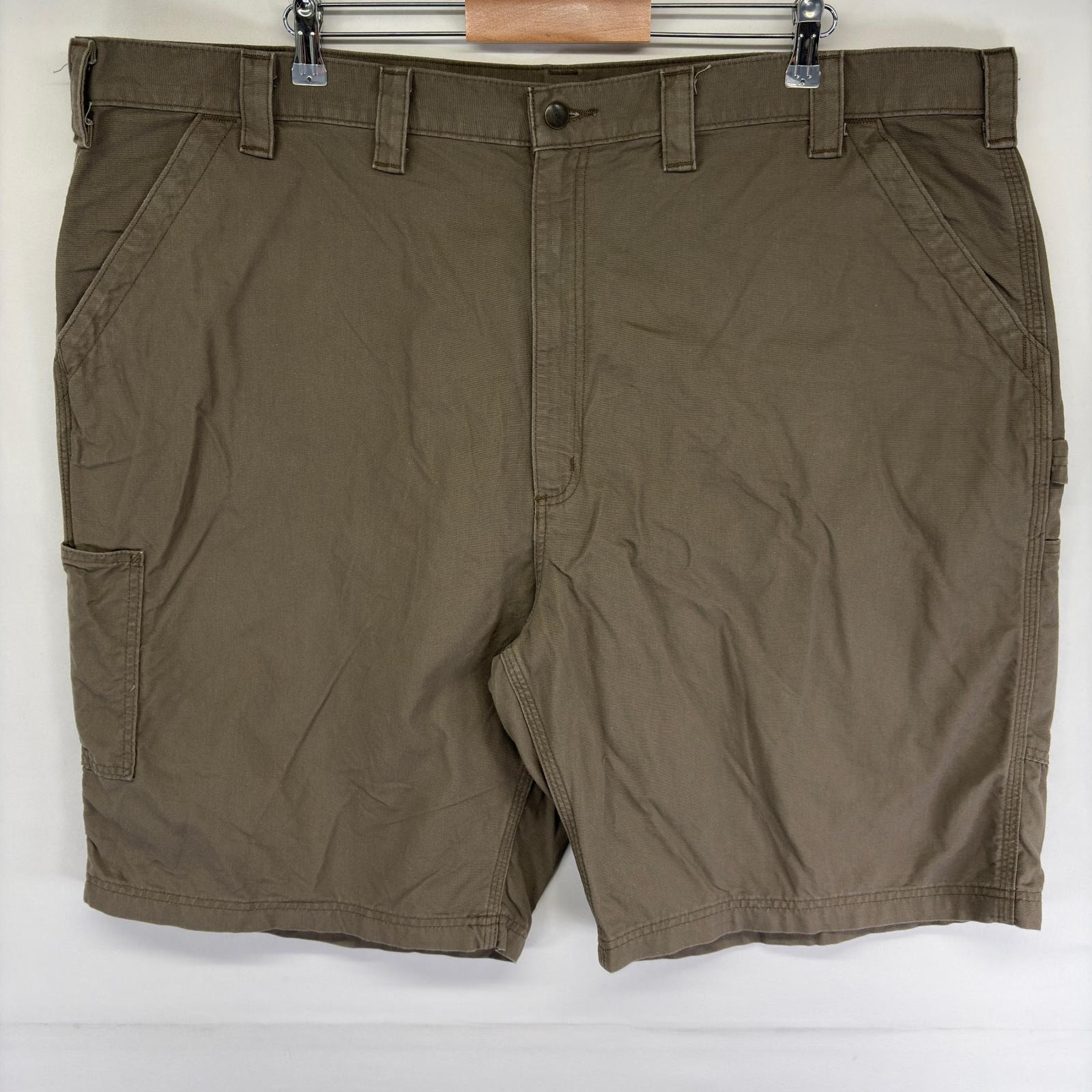古着 カーハート Carhartt ダック パンツ ペインター ワーク ハーフ 半ズボン ジップ 大きいサイズ ショート w48  ブラウン系 メンズ