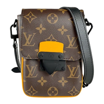 ルイ ヴィトン LOUIS VUITTON 斜め掛けショルダーバッグ Sロック ヴェルティカル ウェアラブル ウォレット モノグラムキャンバス ブラウン/ブラック メンズ M82535【中古】 z8858