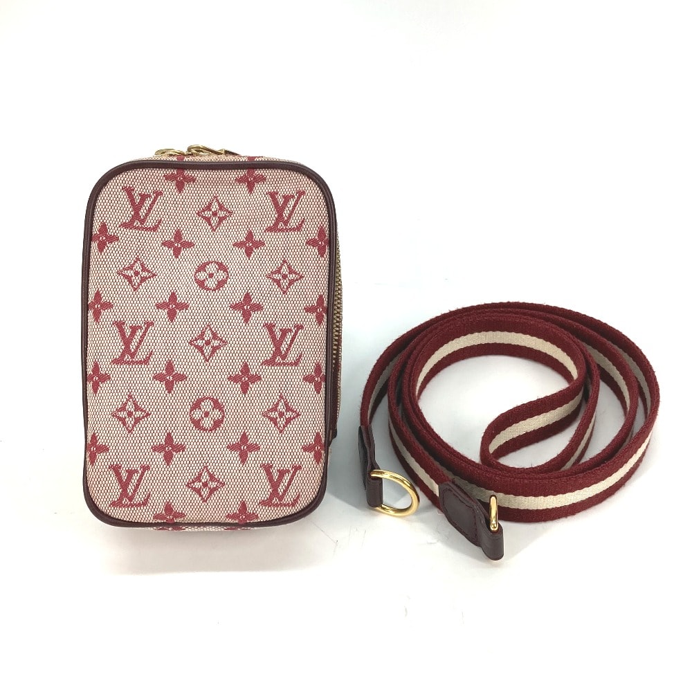 ルイヴィトン LOUIS VUITTON ウスディジタル M60001 モノグラムミニ ストラップ付 ショルダーバッグ ポシェット ポーチ モノグラムミニキャンバス チェリー レッド