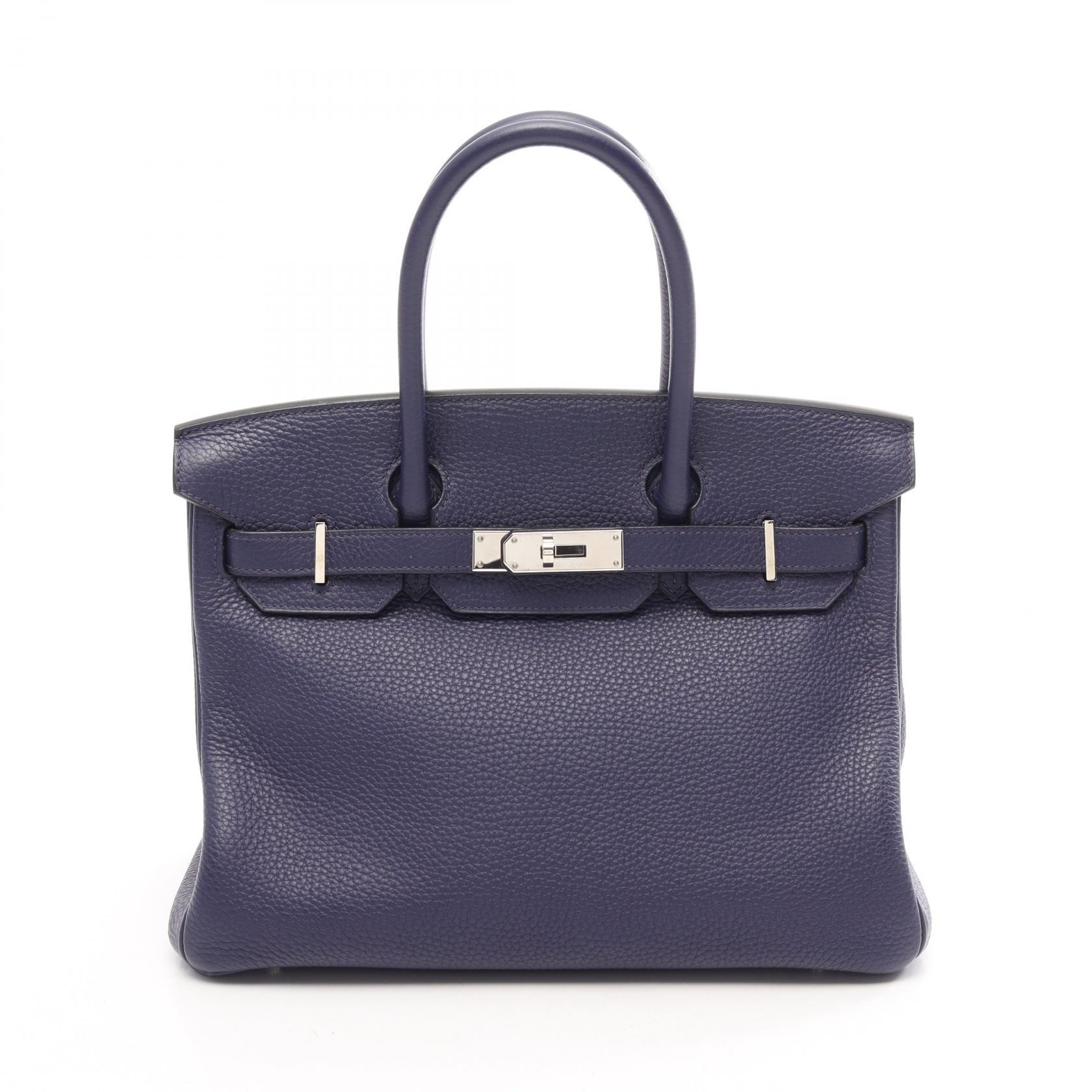 エルメス HERMES バーキン30 ハンドバッグ バッグ レザー トゴ トゴ ブルーアンクル C刻印(2018年製造) レディース ネイビー系 030520CK 【中古】