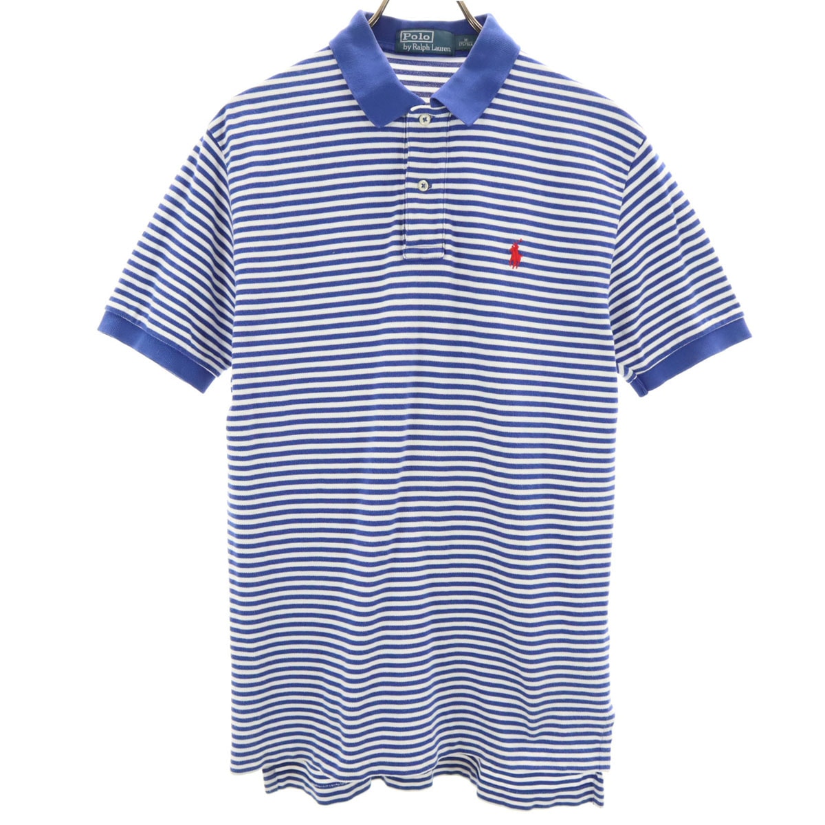 Polo by Ralph Lauren ポロバイラルフローレン ボーダー 半袖 ポロシャツ M ブルー系