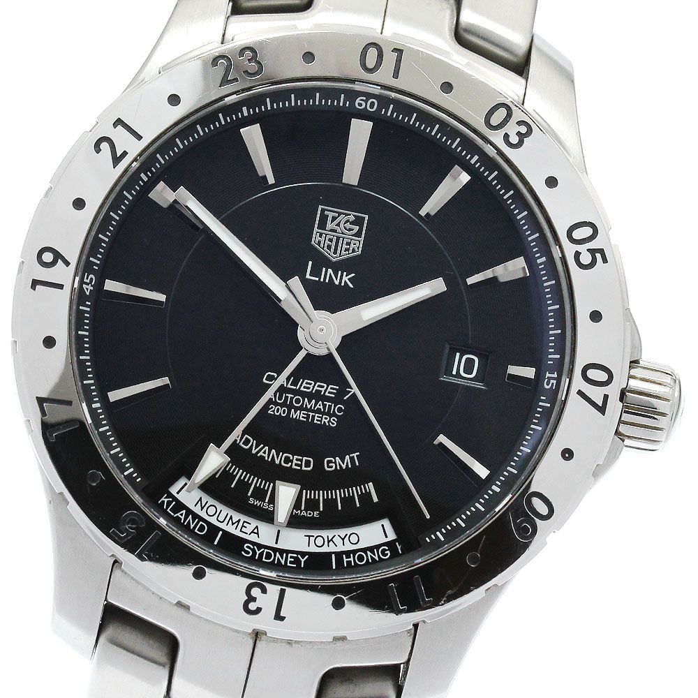 タグホイヤー リンク GMT キャリバー7 WJ2010 メンズ 【中古】
