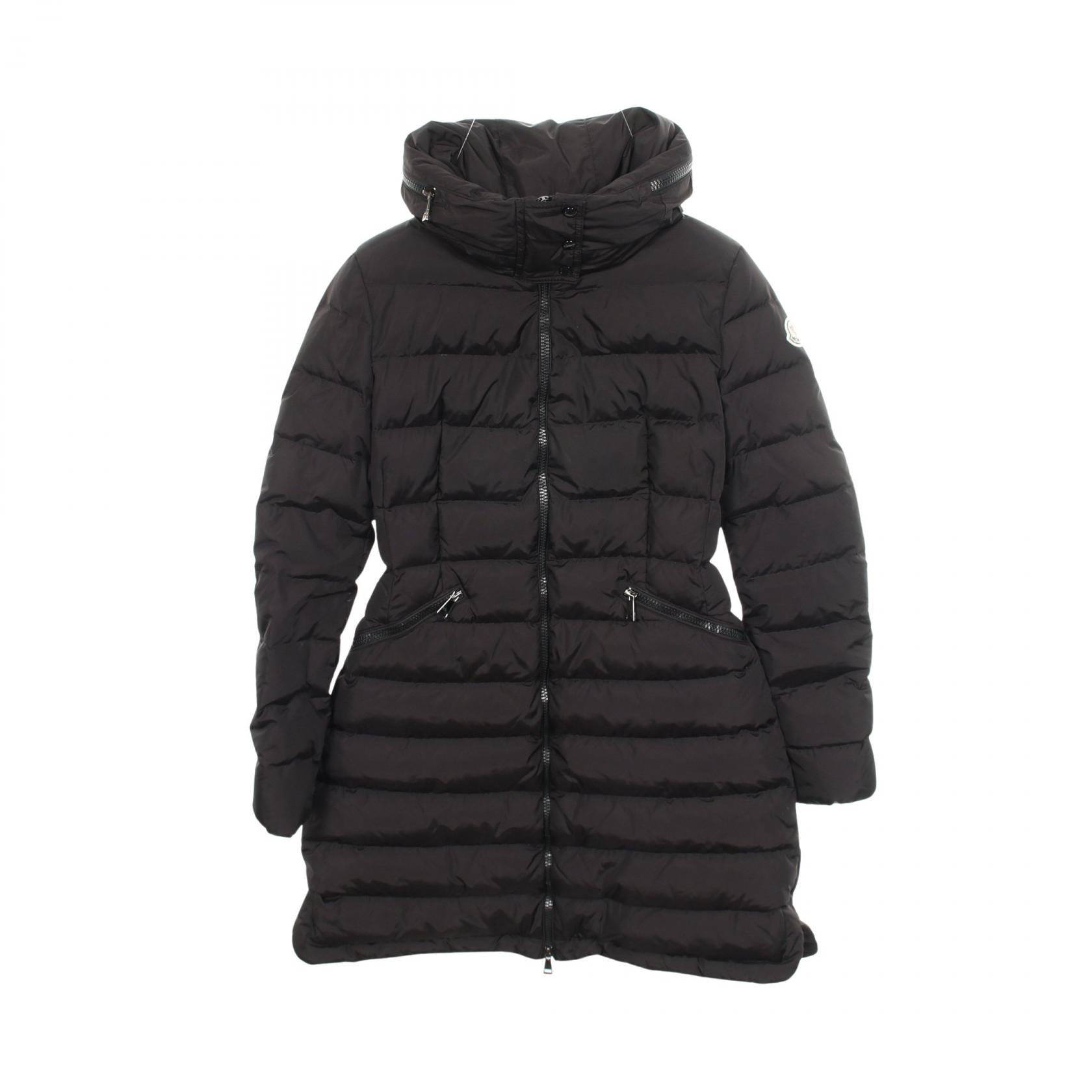 モンクレール MONCLER FLAMMETTE フラメッテ フード付き ダウンジャケット 衣料品 アウター ナイロン レディース ブラック系 4993105 【中古】