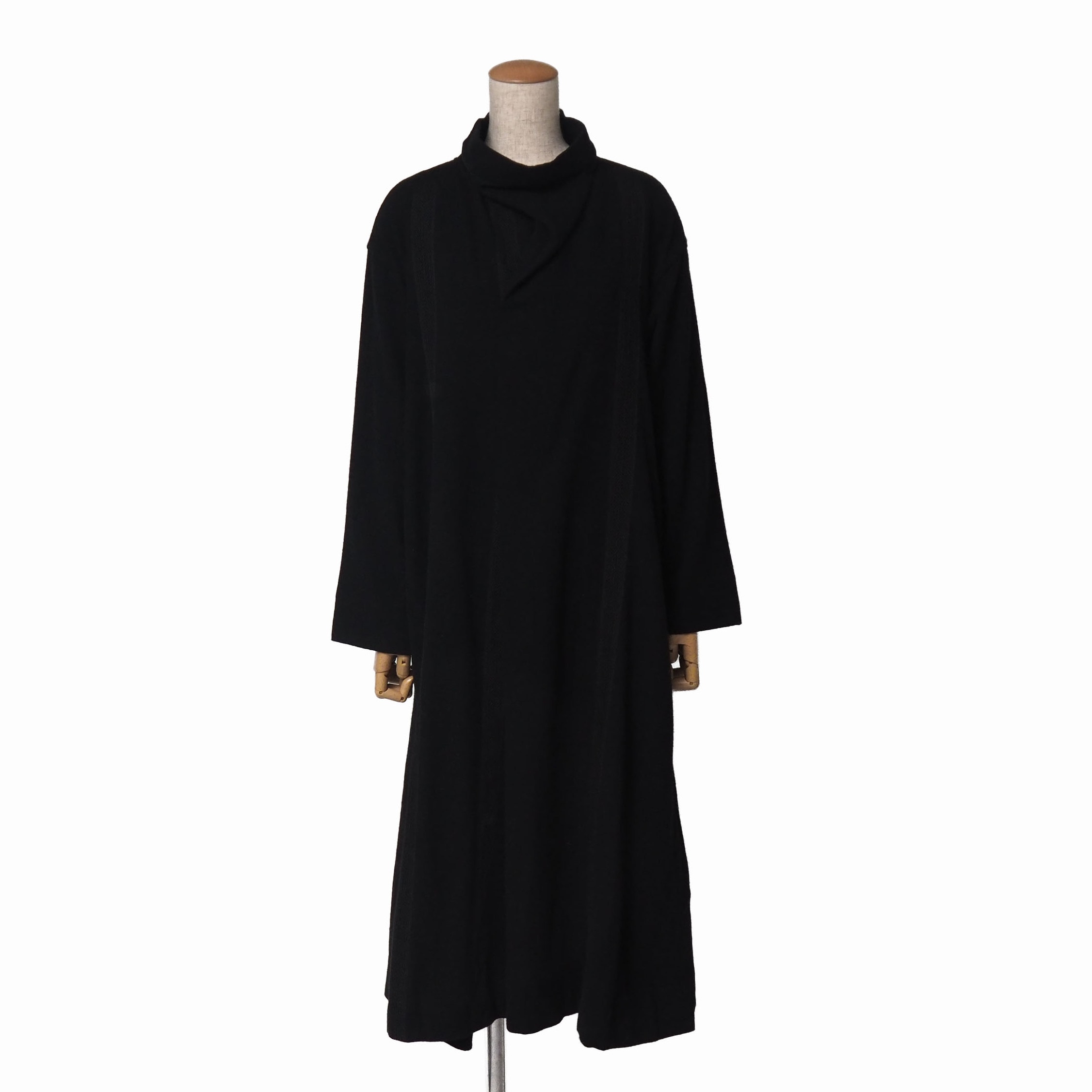■美品■HaaT ISSEY MIYAKE ハート イッセイミヤケ ワンピース サイズ2 総ウール レース ロング ハイネック ブランド古着【中古】20261013/RB1267