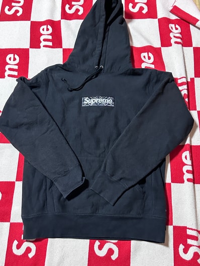 Supreme Bandana Box Logo Hooded Sweatshirt "Black"
