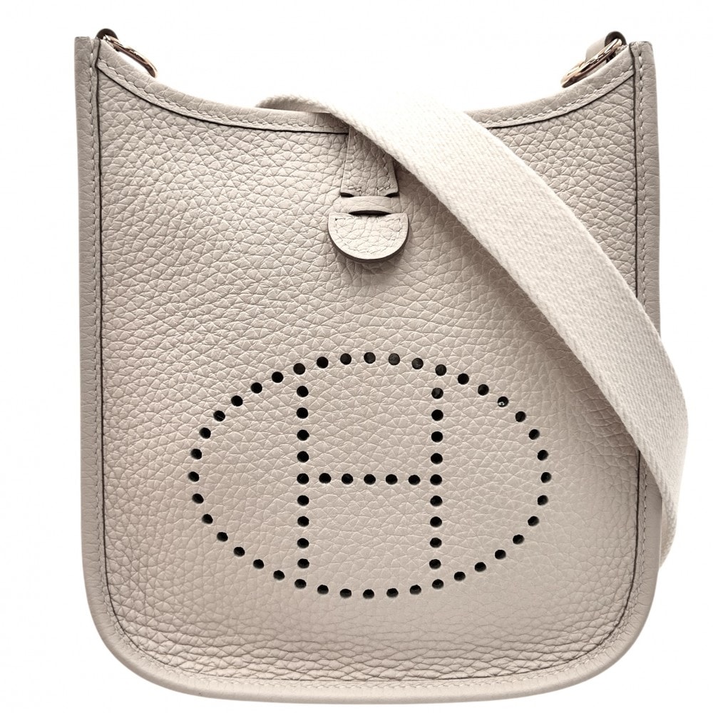 HERMES エルメス ショルダーバッグ エブリンTPM ポシェット 肩掛け 斜め掛け Evelyne 小さめ かばん 鞄 Z刻印 トリヨン    オフホワイト ゴールド金具 レディース 美品 2021年【中古品】