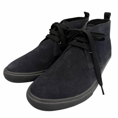 極美品 プラダ ハイカットスニーカー ブラック メンズ 7.5 4T2582