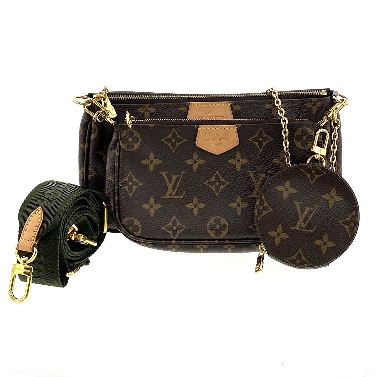 LOUIS VUITTON ルイ・ヴィトン ミュルティ ポシェット アクセソワール ショルダーバッグ M44813 モノグラム ブラウン レディース【中古】