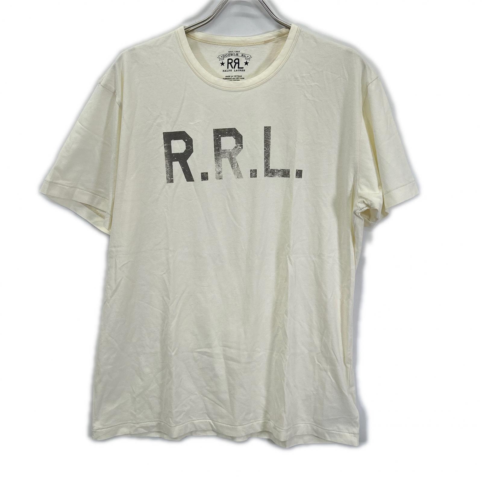 ダブルアールエル 782911450002 ホワイト クルーネック 半袖Tシャツ L