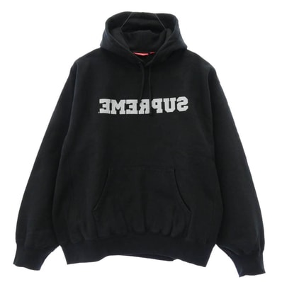 Supreme シュプリーム パーカー 25SS Reverse Hooded Sweatshirt リバース フーデッド スウェットシャツ フーディー パーカー ブラック系 XL【極上美品】【中古】