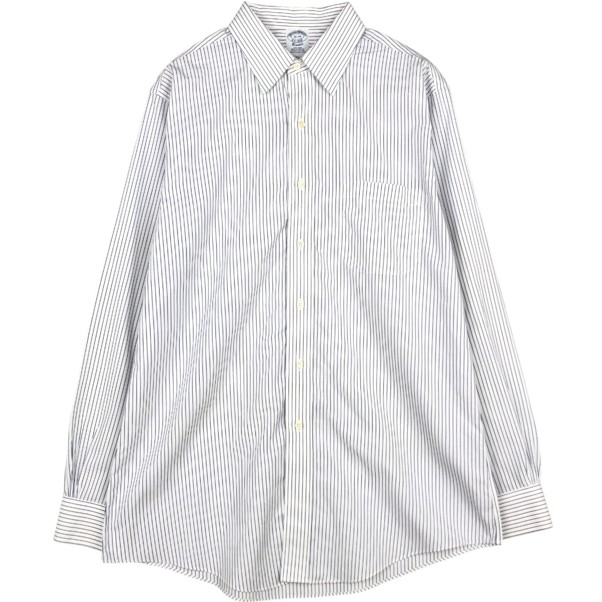 古着 ブルックスブラザーズ Brooks Brothers Est.1818 長袖 コットンストライプシャツ メンズL相当/eaa676458