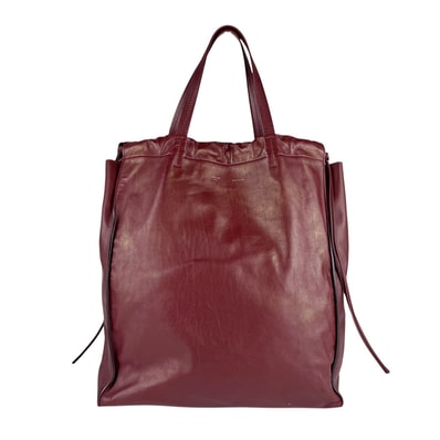 セリーヌ CELINE ハンドバッグ トートバッグ レザー バーガンディ ユニセックス【中古】 z6879